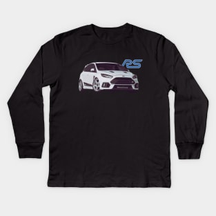 focus rs rallye sport white Kids Long Sleeve T-Shirt